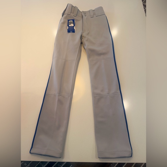 Mizuno Other - Mizuno Gray Baseball pants with Blue Trim! Youth small! New with tags